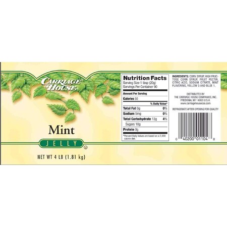 Carriage House Carriage House Mint Jelly 4lbs, PK6 48T124T4223